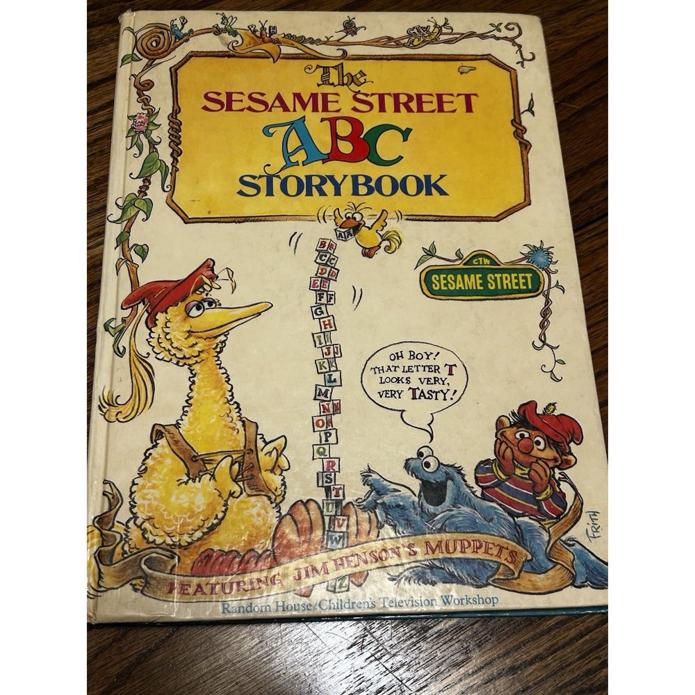 Vintage‎ 1974 Sesame Street ABC Storybook Hardcover Jim Henson Muppets 1st Edit